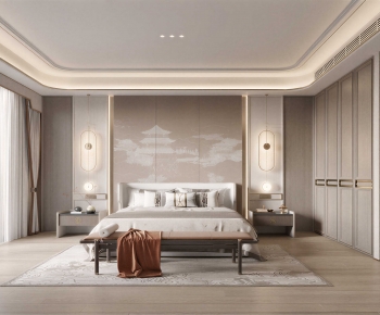 New Chinese Style Bedroom-ID:845360994
