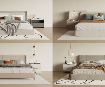 Modern Double Bed-ID:835006002
