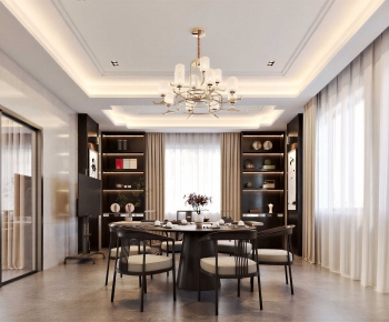 New Chinese Style Dining Room-ID:107638848