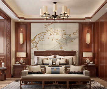 New Chinese Style Bedroom-ID:297629814