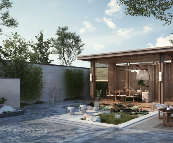New Chinese Style Courtyard/landscape-ID:283193113