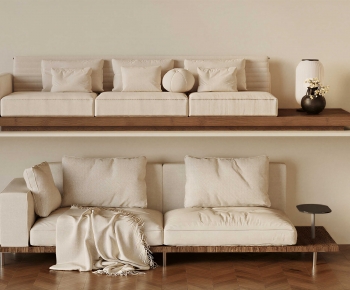 Wabi-sabi Style Three-seat Sofa-ID:508922101