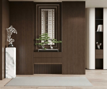 New Chinese Style Shoe Cabinet-ID:501384975