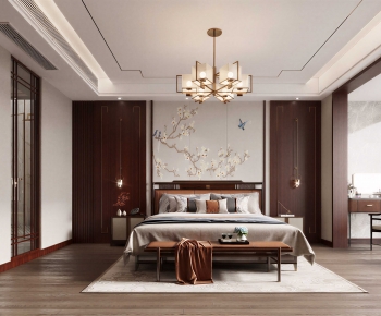 New Chinese Style Bedroom-ID:993932964