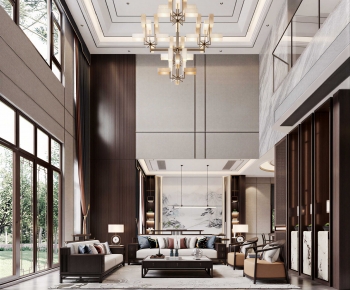 New Chinese Style A Living Room-ID:462360475