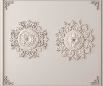 French Style Plaster Carved Top Plate-ID:627903941