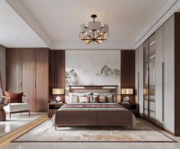 New Chinese Style Bedroom-ID:964169983