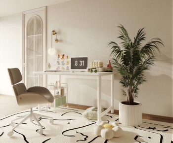 Modern Computer Desk And Chair-ID:911046037