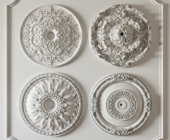 French Style Plaster Carved Top Plate-ID:901382926