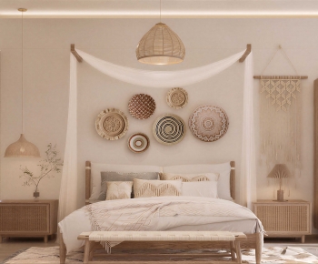 Wabi-sabi Style Bedroom-ID:740274917
