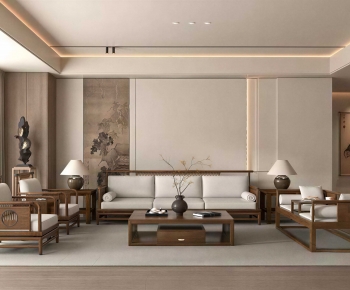 New Chinese Style A Living Room-ID:575268033