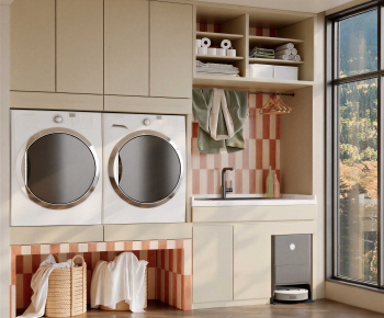 Modern Balcony Laundry Room-ID:854168891