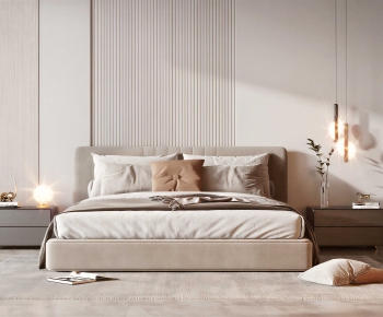 Modern Double Bed-ID:266737941