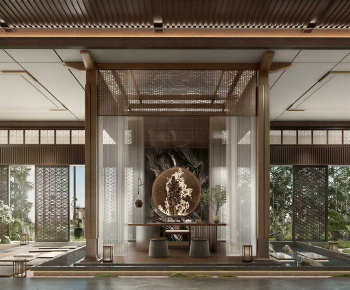 New Chinese Style Lobby Hall-ID:674488074