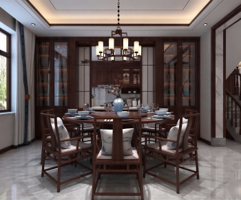New Chinese Style Dining Room-ID:357775935