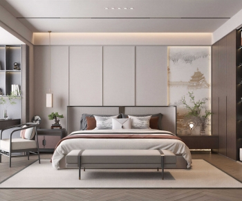New Chinese Style Bedroom-ID:830486065