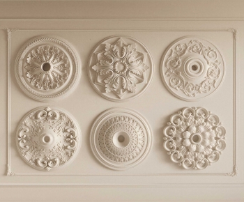 French Style Plaster Carved Top Plate-ID:478498943