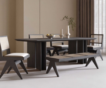Wabi-sabi Style Dining Table And Chairs-ID:206736097