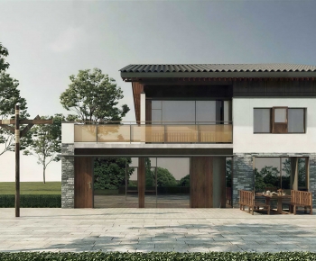 New Chinese Style Appearance Of Commercial Building-ID:439694881