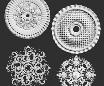 European Style Plaster Carved Top Plate-ID:100719936