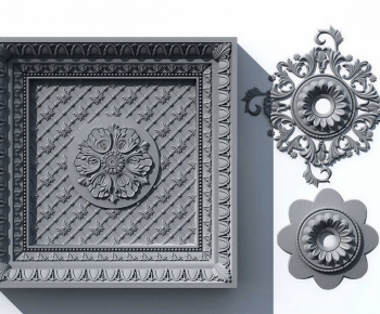 European Style Plaster Carved Top Plate-ID:958687079