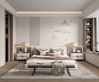 New Chinese Style Bedroom-ID:383366118
