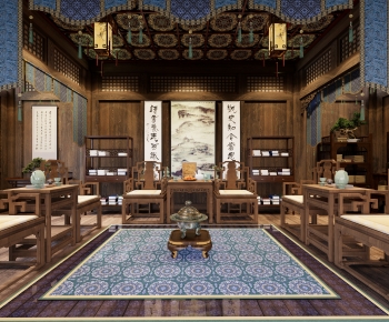Chinese Style A Living Room-ID:309058901