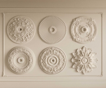 French Style Plaster Carved Top Plate-ID:164664984