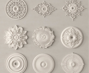French Style Plaster Carved Top Plate-ID:806509027