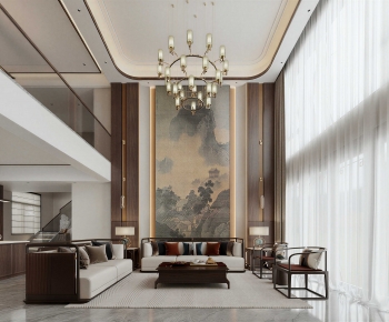 New Chinese Style A Living Room-ID:225281956