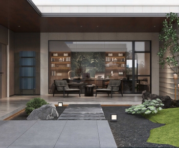 New Chinese Style Courtyard/landscape-ID:942080972