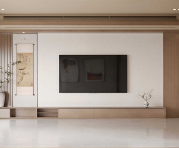 New Chinese Style TV Wall-ID:881354091