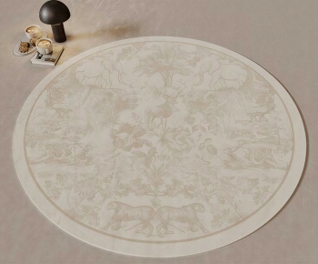 Retro Style Circular Carpet-ID:285839084