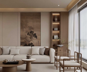 New Chinese Style A Living Room-ID:279324059