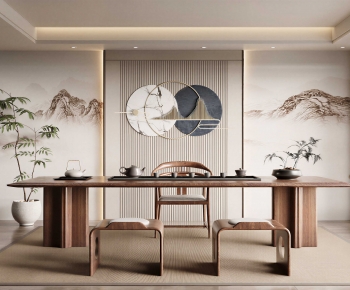 New Chinese Style Tea Tables And Chairs-ID:814625986