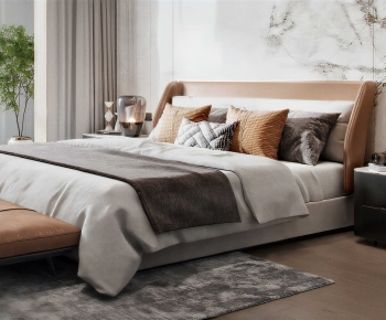 Modern Double Bed-ID:136905916