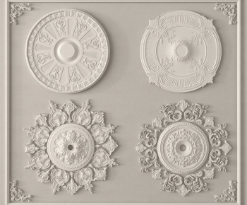 French Style Plaster Carved Top Plate-ID:946093083