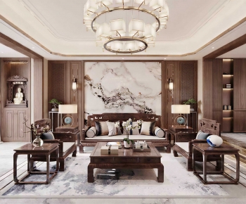 Chinese Style A Living Room-ID:335812094