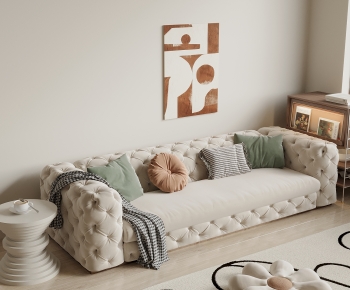 Simple European Style Three-seat Sofa-ID:260375984