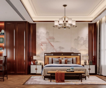 New Chinese Style Bedroom-ID:428999902