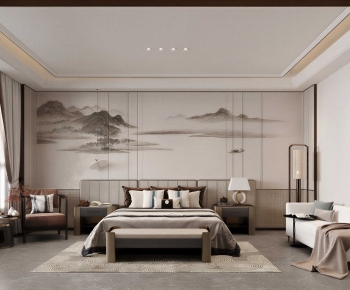 New Chinese Style Bedroom-ID:532741074