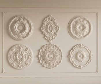 French Style Plaster Carved Top Plate-ID:778347972