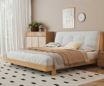 Nordic Style Double Bed-ID:273210055