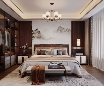 New Chinese Style Bedroom-ID:199187047