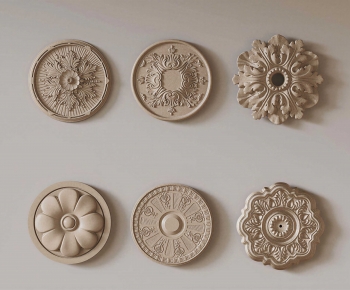 French Style Plaster Carved Top Plate-ID:437288051