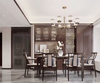 New Chinese Style Dining Room-ID:910658812