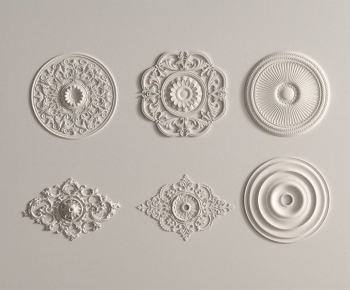 French Style Plaster Carved Top Plate-ID:409524928