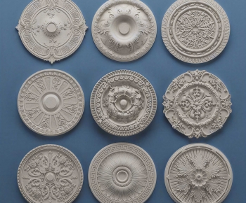 European Style Plaster Carved Top Plate-ID:325660734