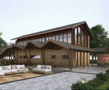 New Chinese Style Appearance Of Commercial Building-ID:307245975