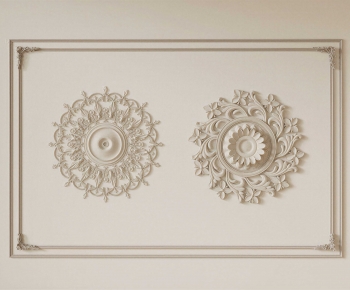 French Style Plaster Carved Top Plate-ID:860268128
